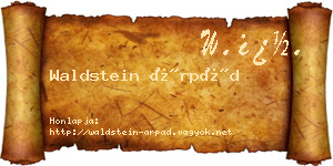 Waldstein Árpád névjegykártya